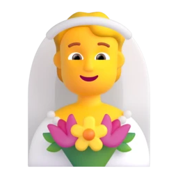 Person with veil animated emoji