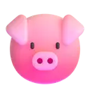 Pig face 3D animated emoji
