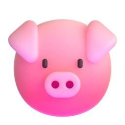 Pig face animated emoji