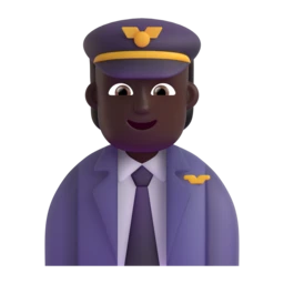 Pilot: dark skin tone animated emoji