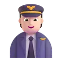 Pilot: light skin tone 3D animated emoji