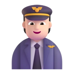 Pilot: light skin tone animated emoji