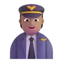 Pilot: medium skin tone 3D animated emoji