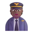 Pilot: medium-dark skin tone 3D animated emoji