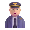 Pilot: medium-light skin tone 3D animated emoji