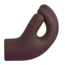 Pinched fingers: dark skin tone 3D animated emoji
