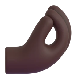 Pinched fingers: dark skin tone animated emoji