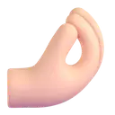 Pinched fingers: light skin tone 3D animated emoji
