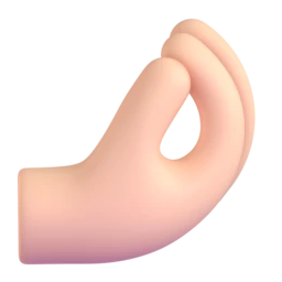 Pinched fingers: light skin tone animated emoji
