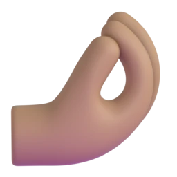 Pinched fingers: medium skin tone animated emoji