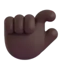 Pinching hand: dark skin tone 3D animated emoji