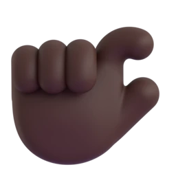 Pinching hand: dark skin tone animated emoji
