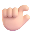 Pinching hand: light skin tone 3D animated emoji