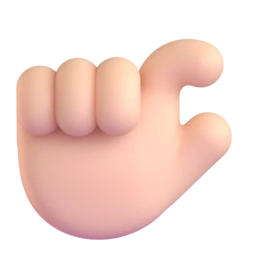 Pinching hand: light skin tone animated emoji