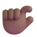 Pinching hand: medium-dark skin tone 3D animated emoji