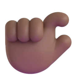 Pinching hand: medium-dark skin tone animated emoji