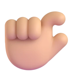 Pinching hand: medium-light skin tone animated emoji