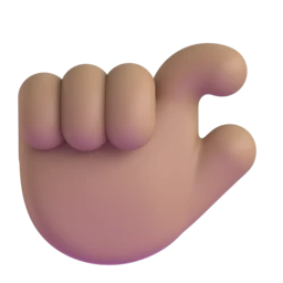 Pinching hand: medium skin tone animated emoji