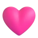 Pink heart 3D animated emoji
