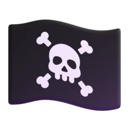 Pirate flag animated emoji