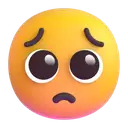 Pleading face 3D animated emoji