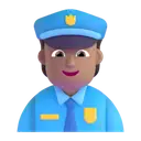 Police officer: medium skin tone 3D animated emoji