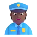 Police officer: medium-dark skin tone 3D animated emoji