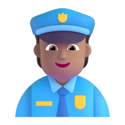 Police officer: medium skin tone animated emoji