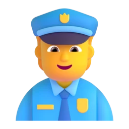 Police officer animated emoji