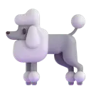 Poodle 3D animated emoji