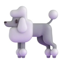 Poodle animated emoji