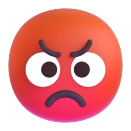 Pouting face animated emoji