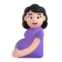 Pregnant woman: light skin tone 3D animated emoji