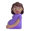 Pregnant woman: medium skin tone 3D animated emoji