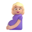 Pregnant woman: medium-light skin tone 3D animated emoji