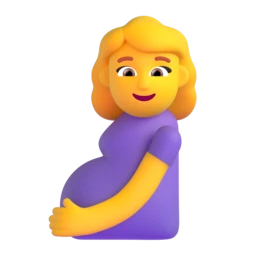 Pregnant woman animated emoji