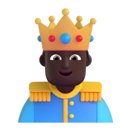 Prince: dark skin tone animated emoji