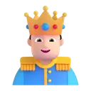 Prince: light skin tone 3D animated emoji