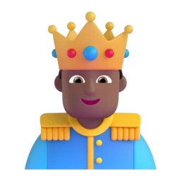 Prince: medium-dark skin tone animated emoji