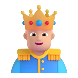 Prince: medium-light skin tone animated emoji