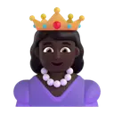 Princess: dark skin tone 3D animated emoji