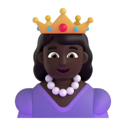 Princess: dark skin tone animated emoji