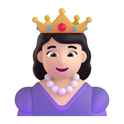 Princess: light skin tone animated emoji