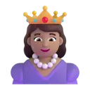 Princess: medium skin tone 3D animated emoji