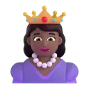 Princess: medium-dark skin tone 3D animated emoji