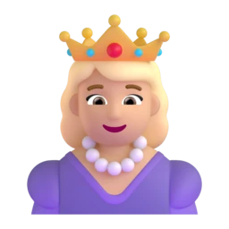 Princess: medium-light skin tone animated emoji