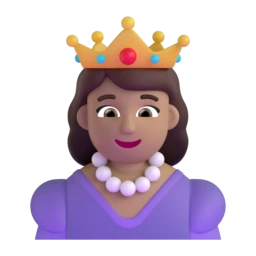 Princess: medium skin tone animated emoji