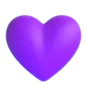 Purple heart 3D animated emoji