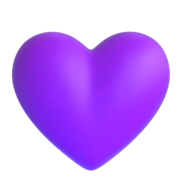 Purple heart animated emoji