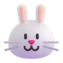 Rabbit face 3D animated emoji